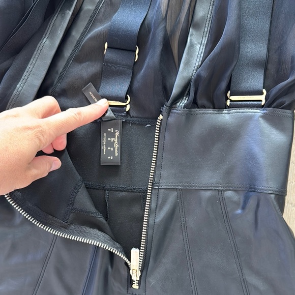 Honey Birdette one piece Black Sheer Long Sleeve Bodysuit with Zipper - Picture 7 of 7